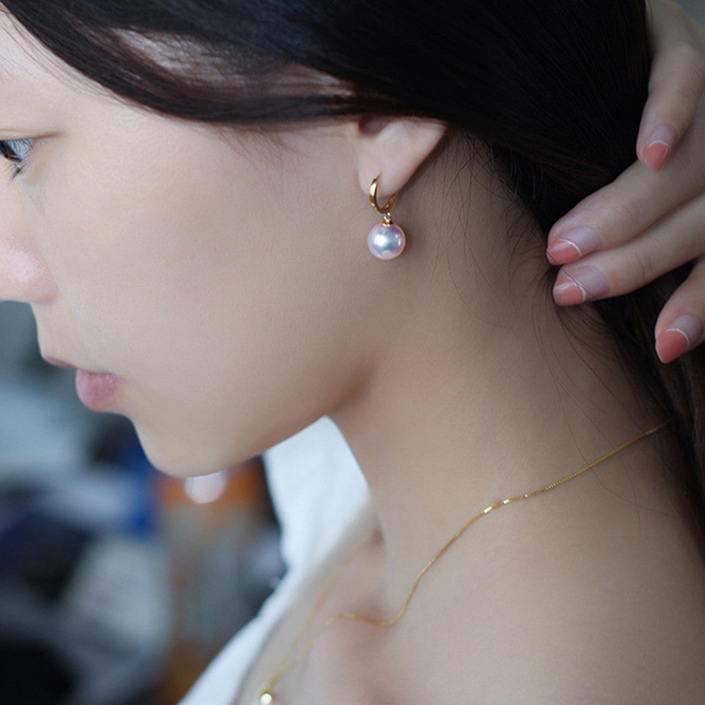 18K Gold Freshwater Pearl Earrings AU750 My Store