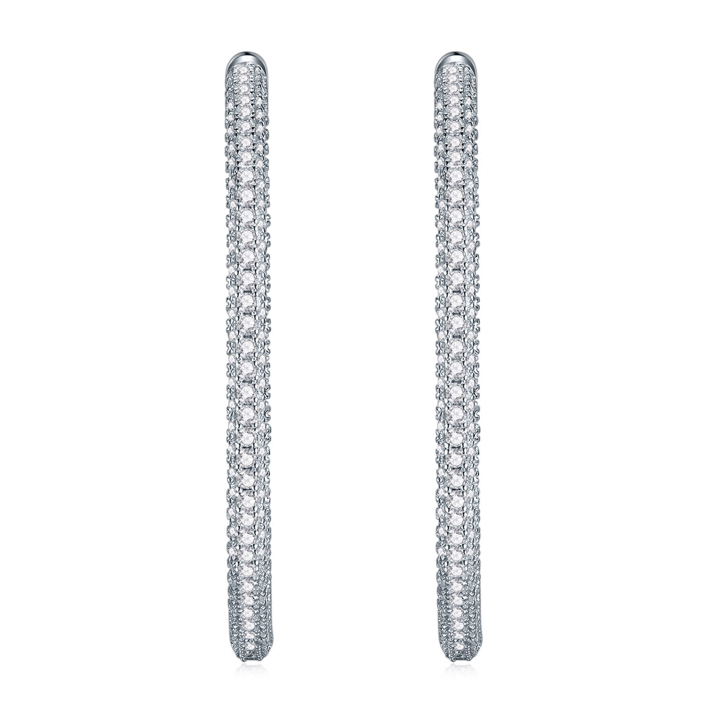 1Light Coco Luxury Fashion Diamond Earrings Stud Set With Mosan Diamond Silver Ornaments