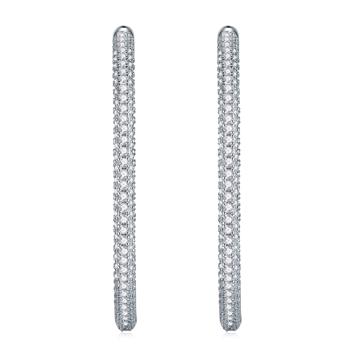 1Light Coco Luxury Fashion Diamond Earrings Stud Set With Mosan Diamond Silver Ornaments