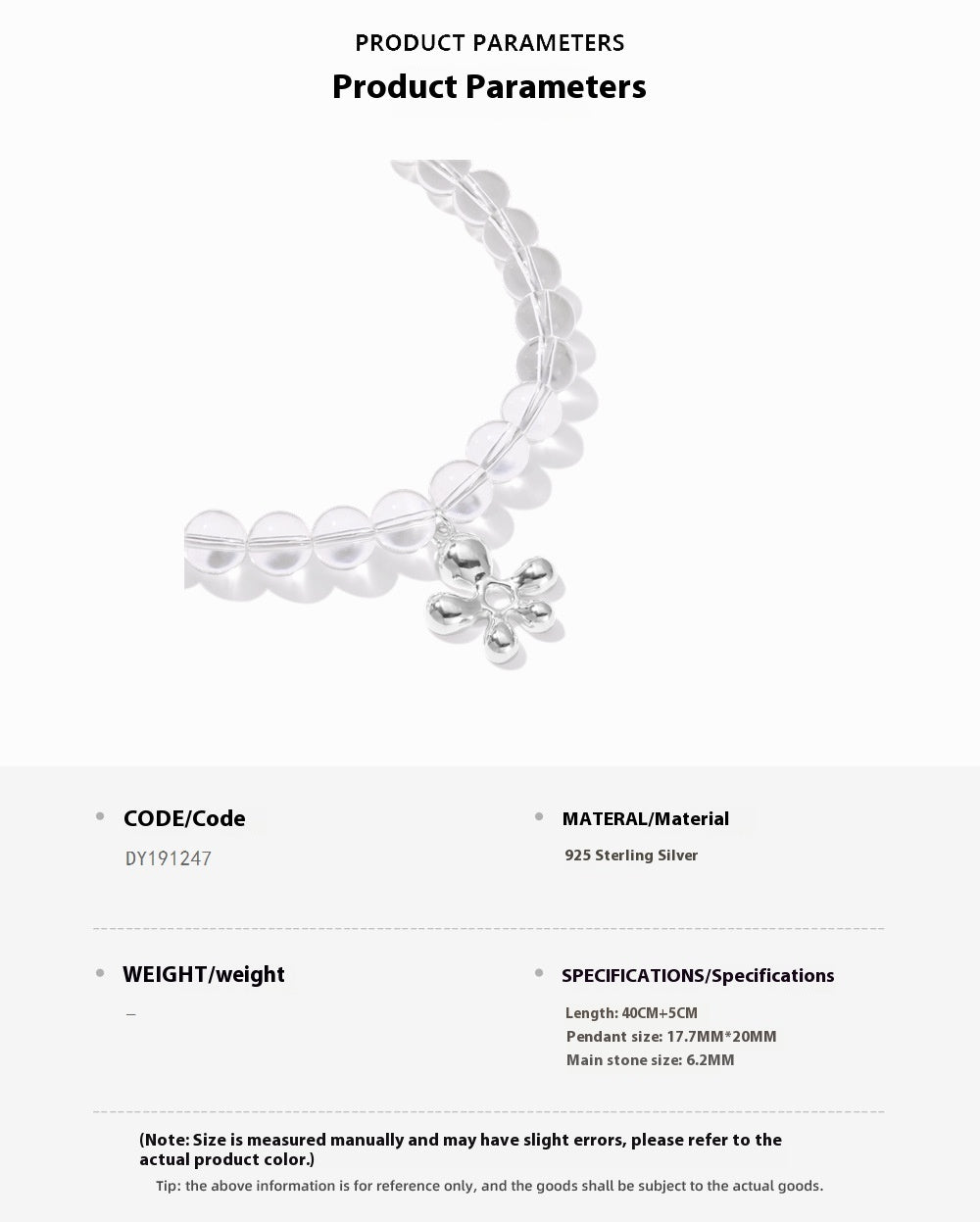 Female Crystal String Beads Fashion Short Necklace