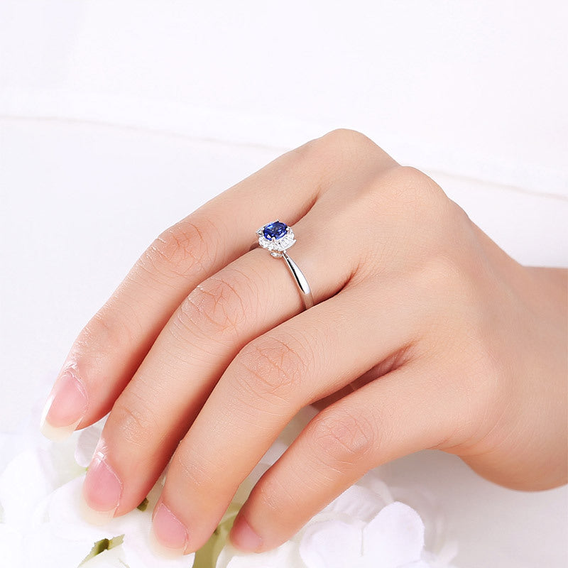 Jewelry 18k Gold Natural Sapphire Women's Ring Kelly's Special Delivery