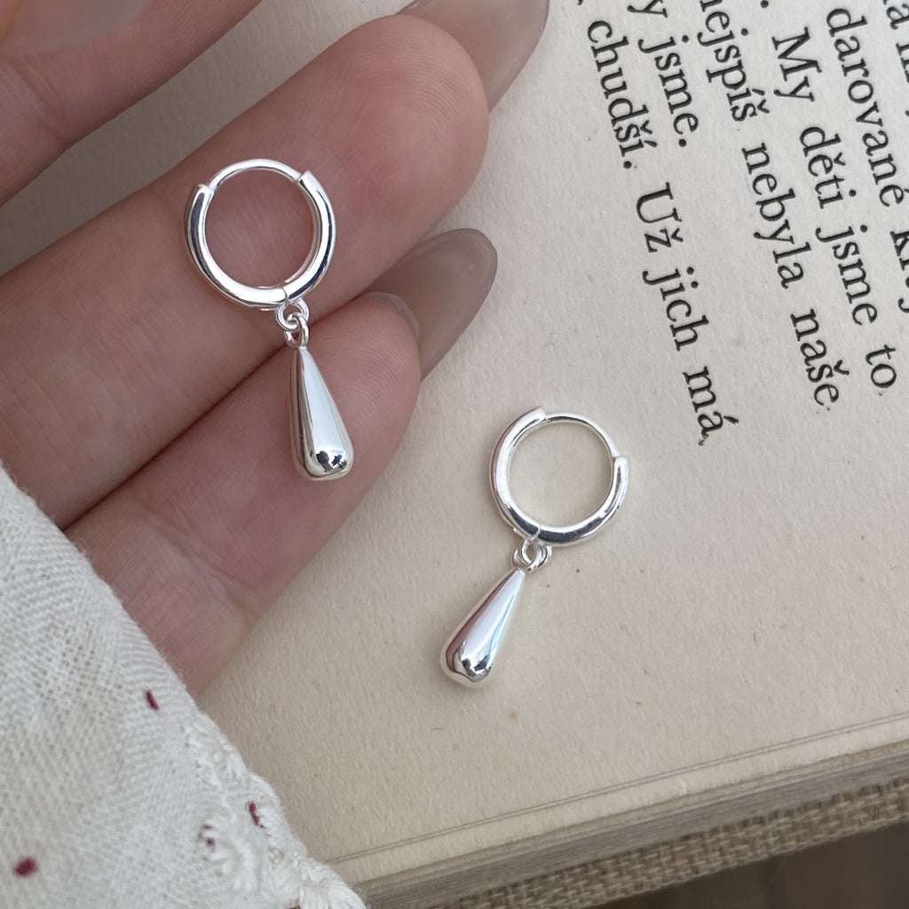 S925 Sterling Silver Teardrop Pendant Earrings