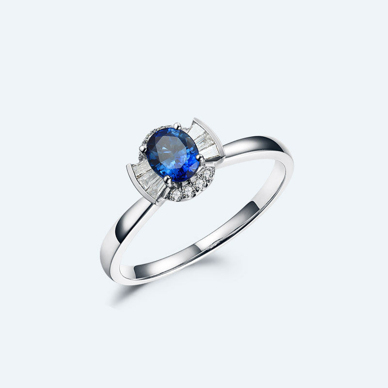 Jewelry 18k Gold Natural Sapphire Women's Ring Kelly's Special Delivery