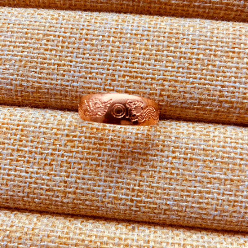 Purple Copper Men's Fortune-Bringing Red Copper Ring Kelly's Special Delivery