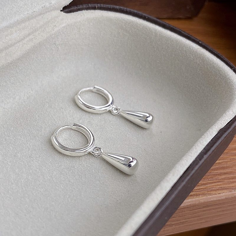 S925 Sterling Silver Teardrop Pendant Earrings