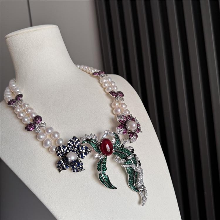 Natural Freshwater Pearl Necklace Special-interest Design High Sense